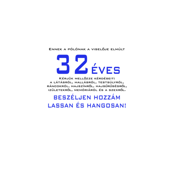  minta fehér pólón