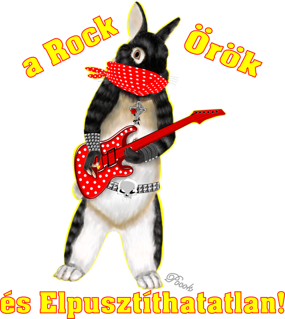 Rocker nyuszi pöttyös maszkban