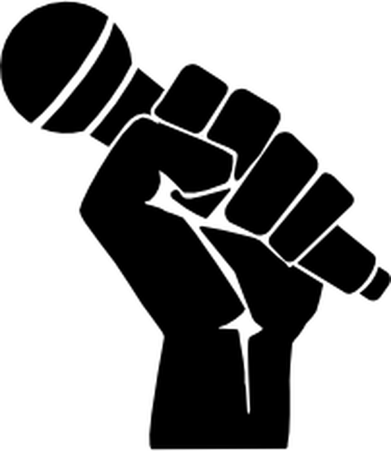 Mikrofont tartó kéz