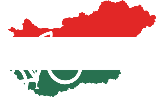 Magyarország - kerékpártúra (zászlóval)