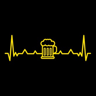 Heartbeat with beer (színezhető)