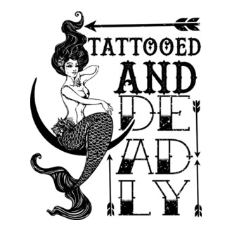 Tattooed and deadly mermaid