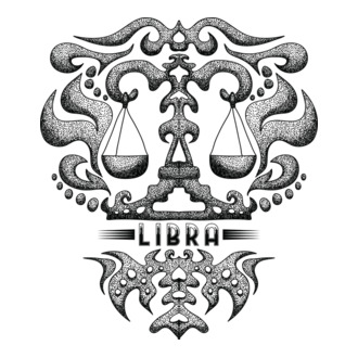Vintage zodiac libra