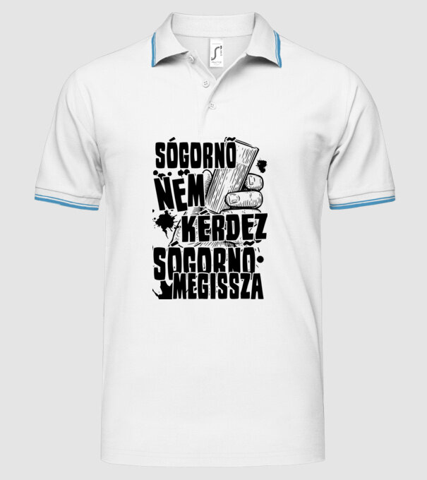  minta fehér pólón