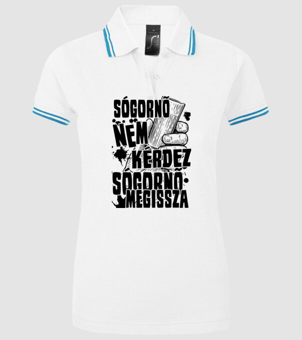  minta fehér pólón