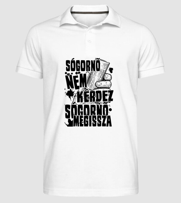  minta fehér pólón