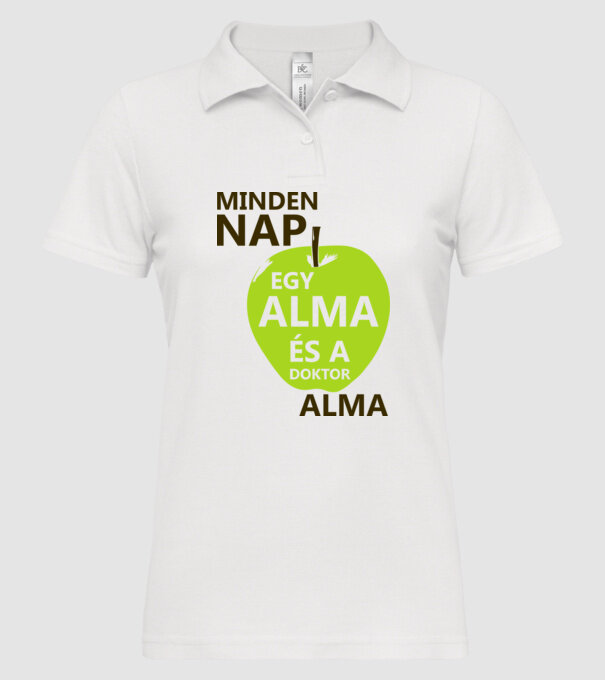  minta fehér pólón