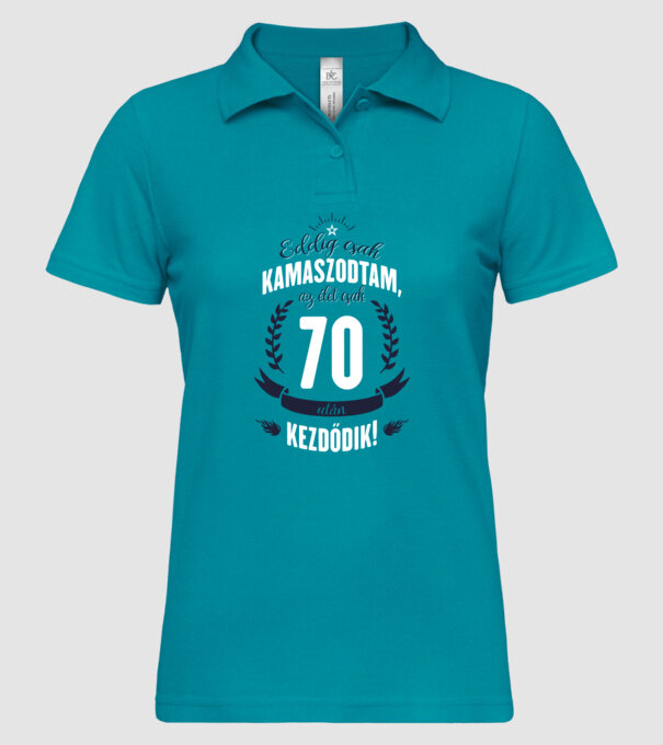  minta türkiz pólón