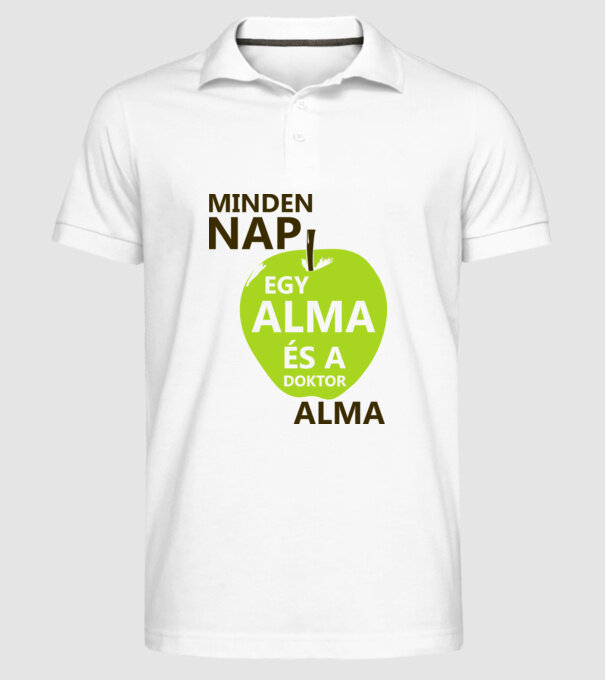  minta fehér pólón