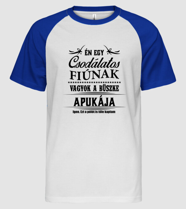  minta fehér/royal pólón