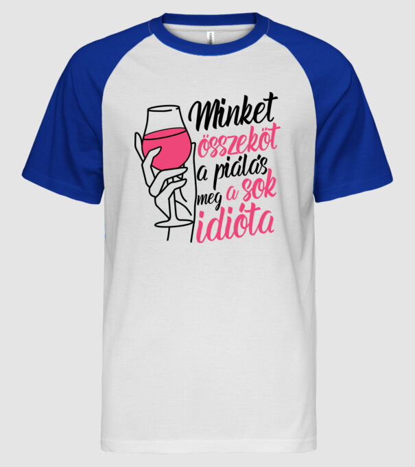  minta fehér/royal pólón