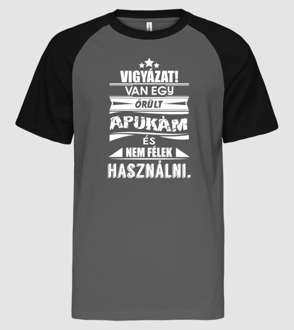  minta szürke/fekete pólón