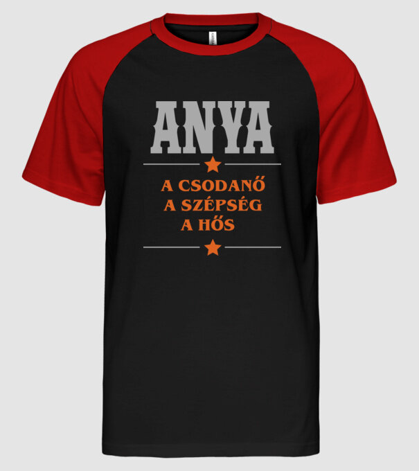  minta fekete/piros pólón