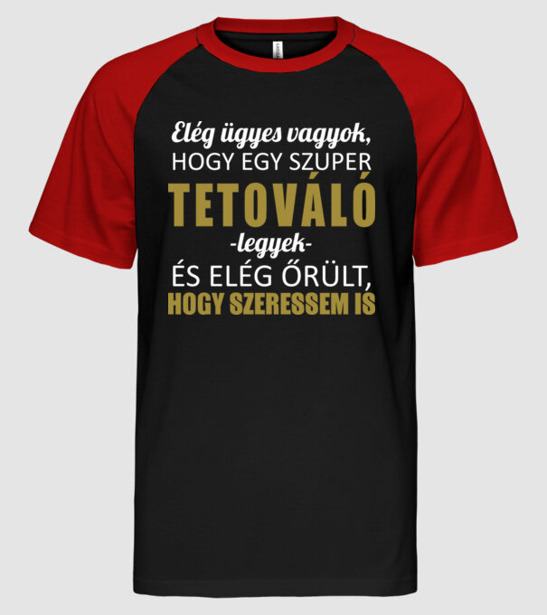  minta fekete/piros pólón
