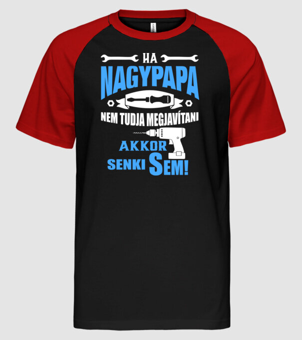  minta fekete/piros pólón
