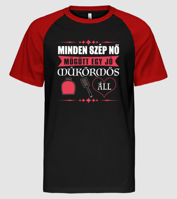  minta fekete/piros pólón