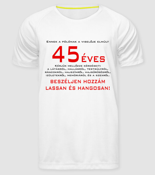  minta fehér pólón