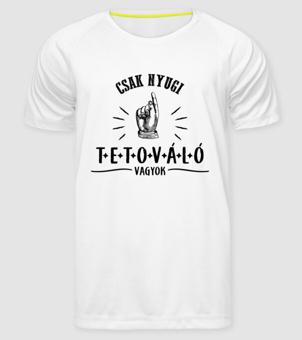  minta fehér pólón