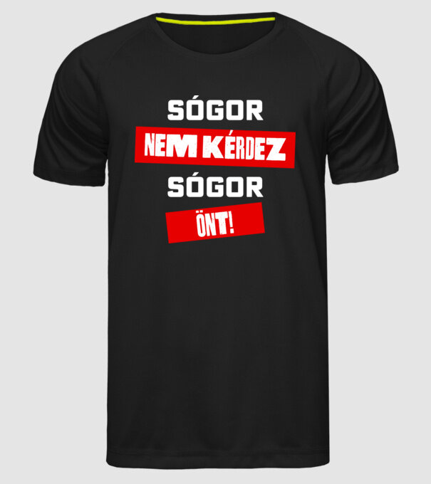  minta fekete pólón