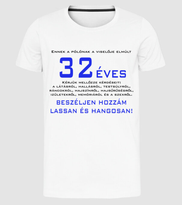  minta fehér pólón