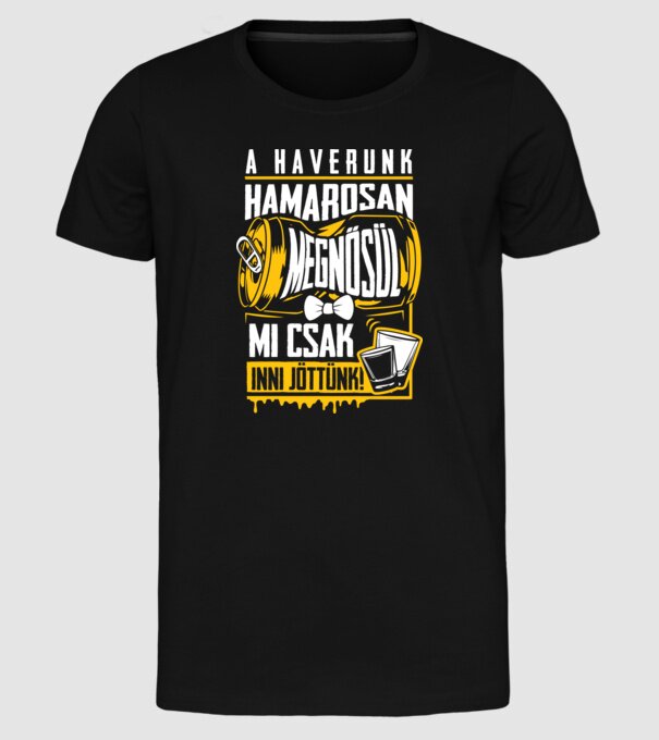  minta fekete pólón