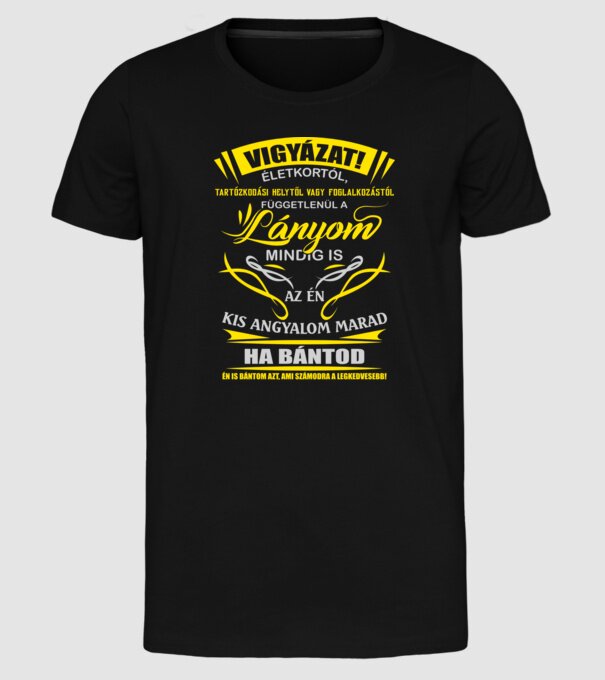  minta fekete pólón