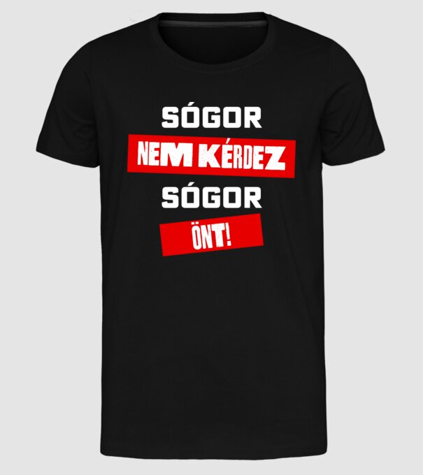  minta fekete pólón