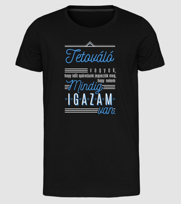  minta fekete pólón