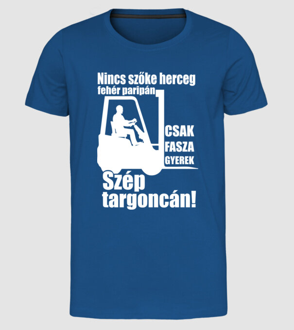  minta királykék pólón