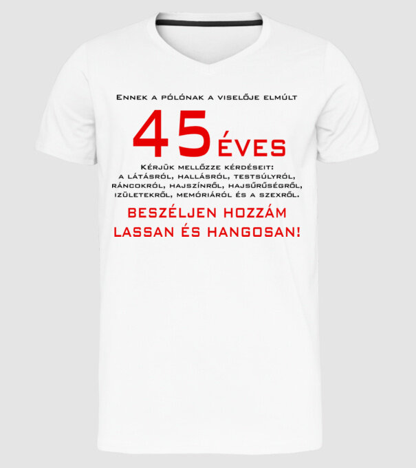  minta fehér pólón
