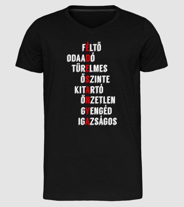  minta fekete pólón