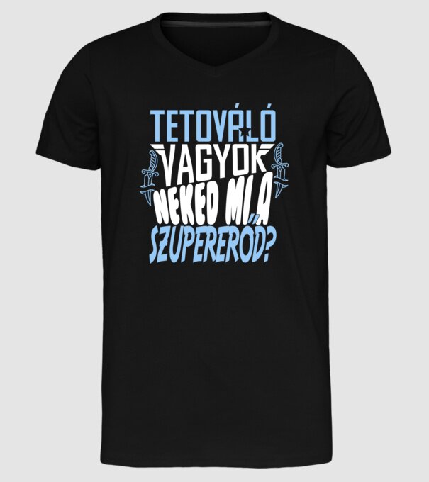  minta fekete pólón