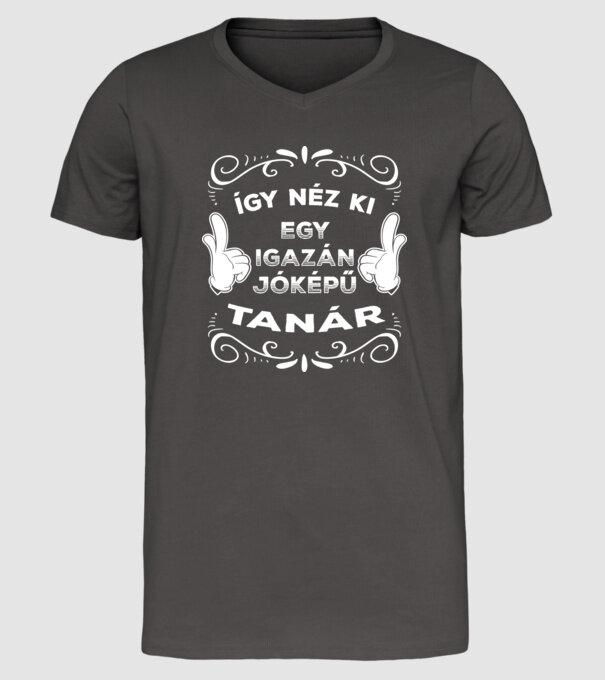  minta sötétszürke pólón