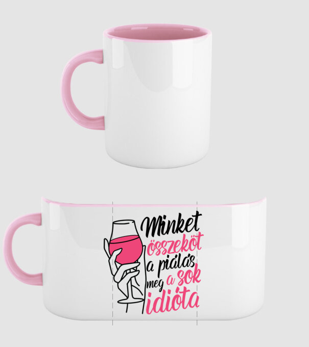  minta világos rózsaszín pólón