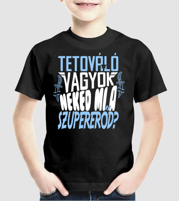  minta fekete pólón