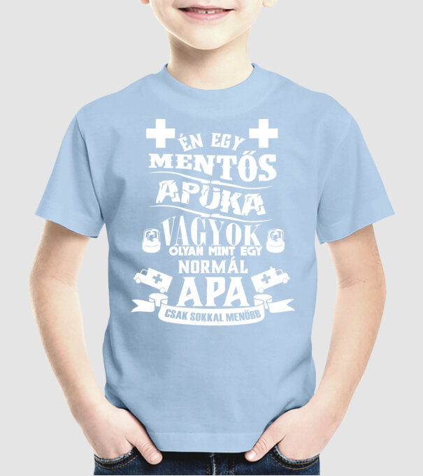  minta világoskék pólón