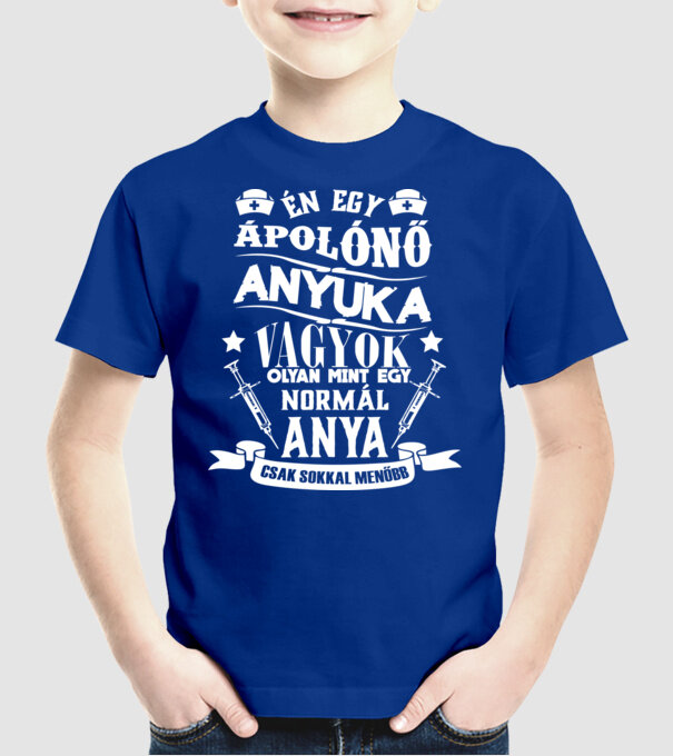  minta királykék pólón