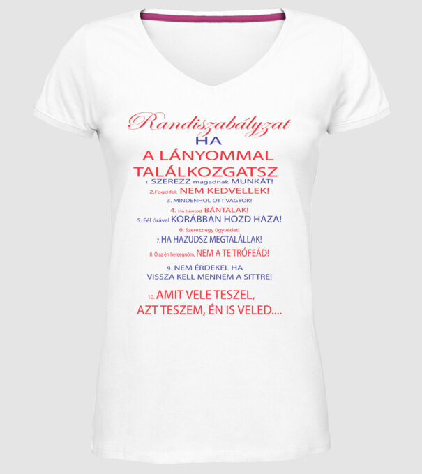  minta fehér pólón