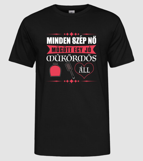  minta fekete pólón