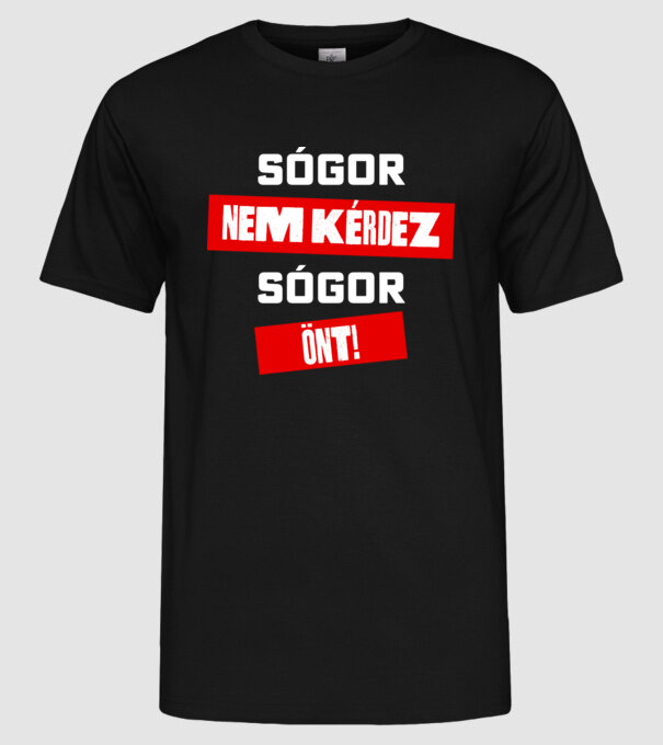  minta fekete pólón