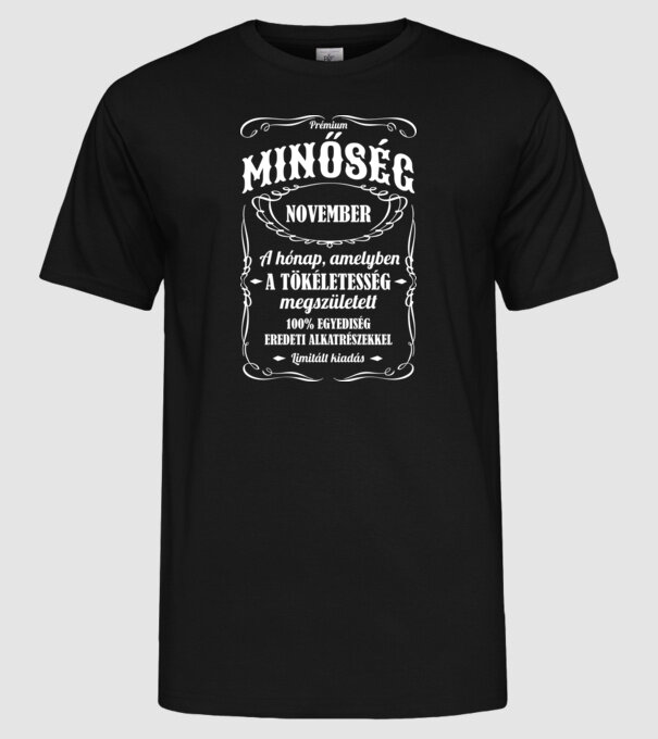  minta fekete pólón