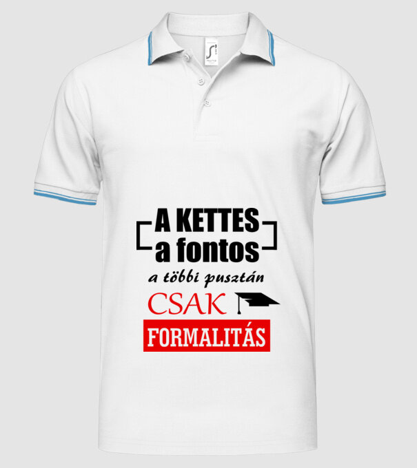  minta fehér pólón