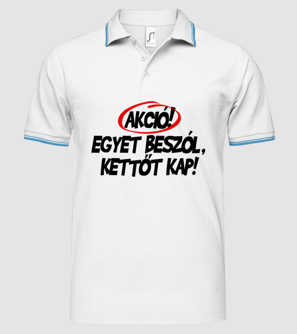  minta fehér pólón