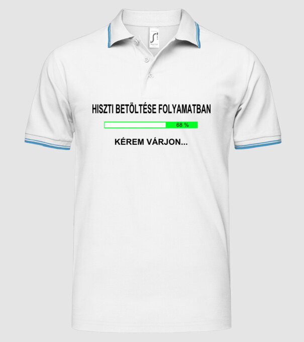  minta fehér pólón