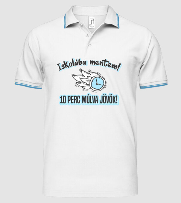  minta fehér pólón