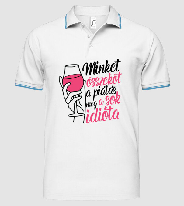  minta fehér pólón