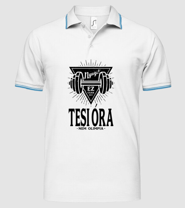  minta fehér pólón