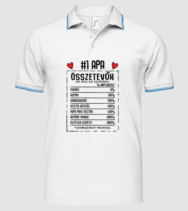  minta fehér pólón