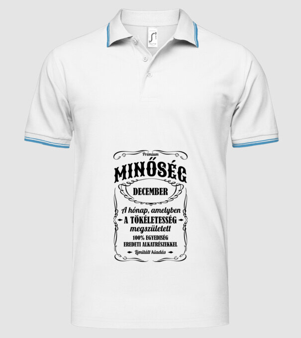  minta fehér pólón