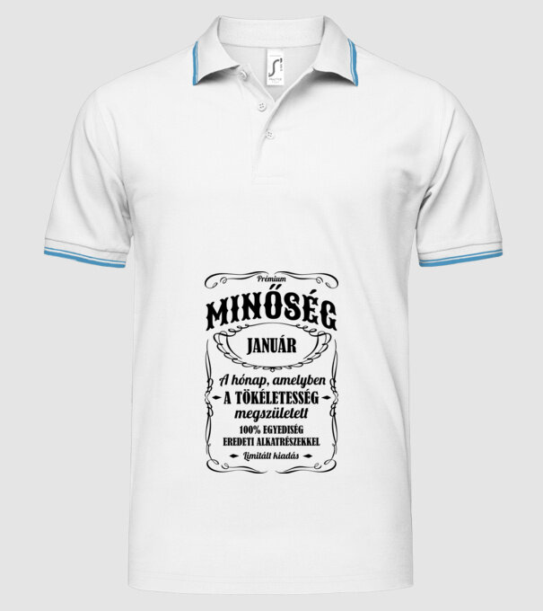  minta fehér pólón